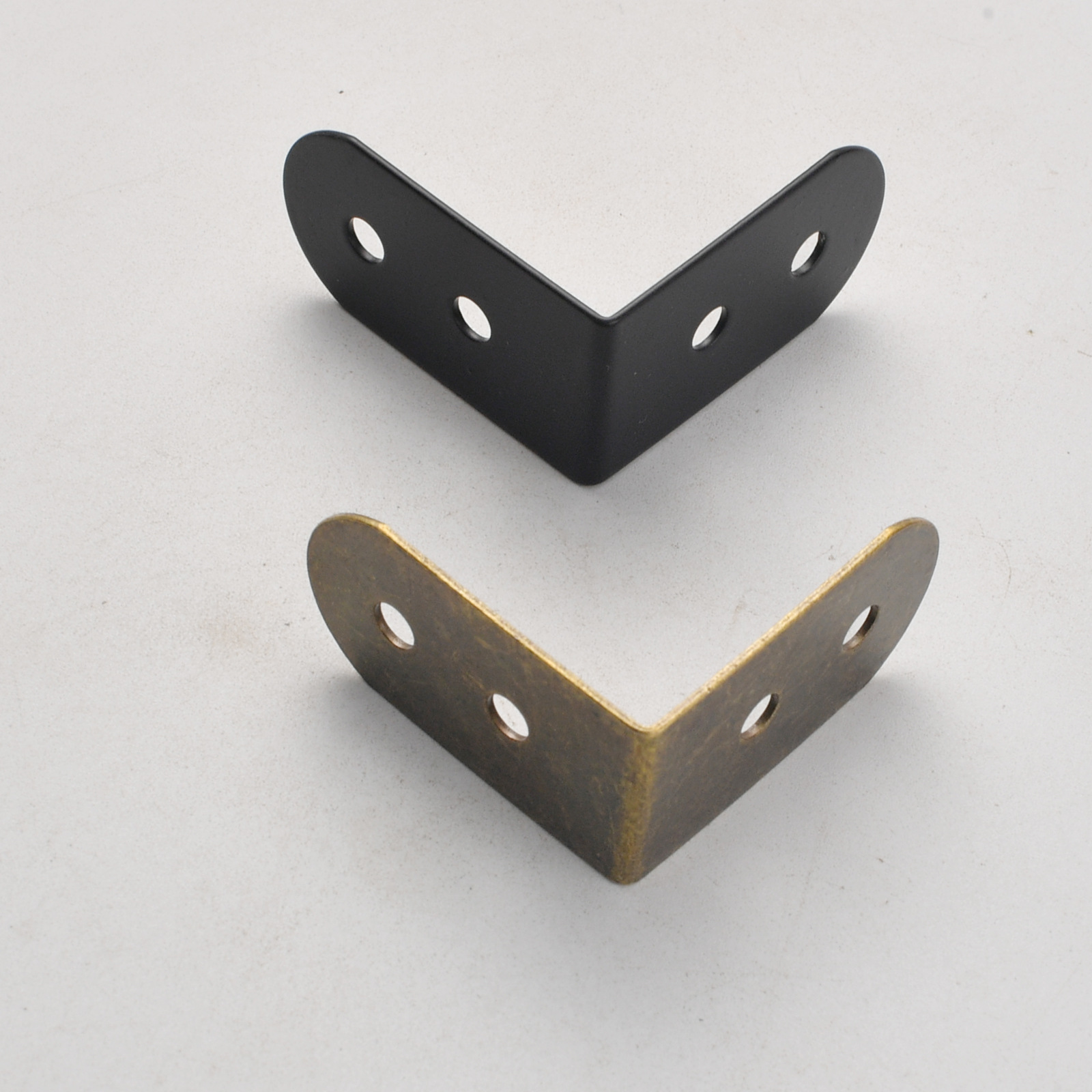 Furniture Hardware Material - メーカー製 厚鉄素材 黒色 90度直角アングル鉄ブラケット固定具 ラミネートホルダー ハードウェアコネクター