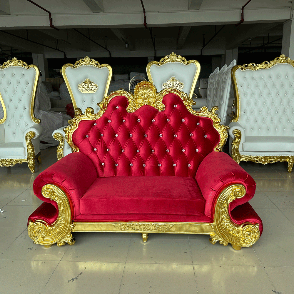 Furniture Leg Set - 高級ベルベット生地 ステンレススチール脚 レジャーアクセントチェア 新郎新婦用 快適ソファセット 家具