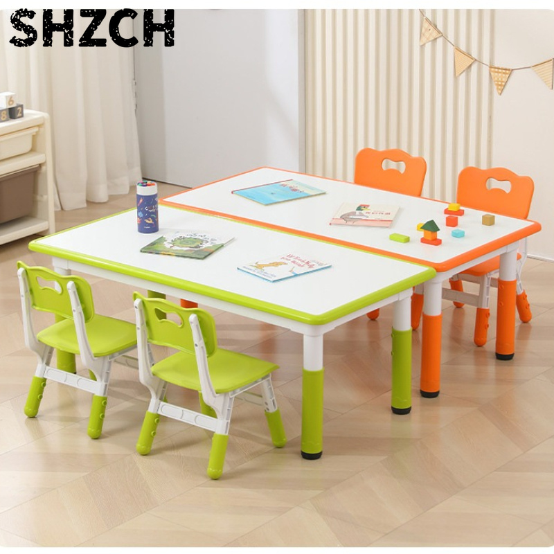 Furniture Leg Set - 保育園家具セット 子供保育センター家具 プラスチック製テーブル キッズテーブル＆チェアセット 高さ調節可能 取り外し可能な脚
