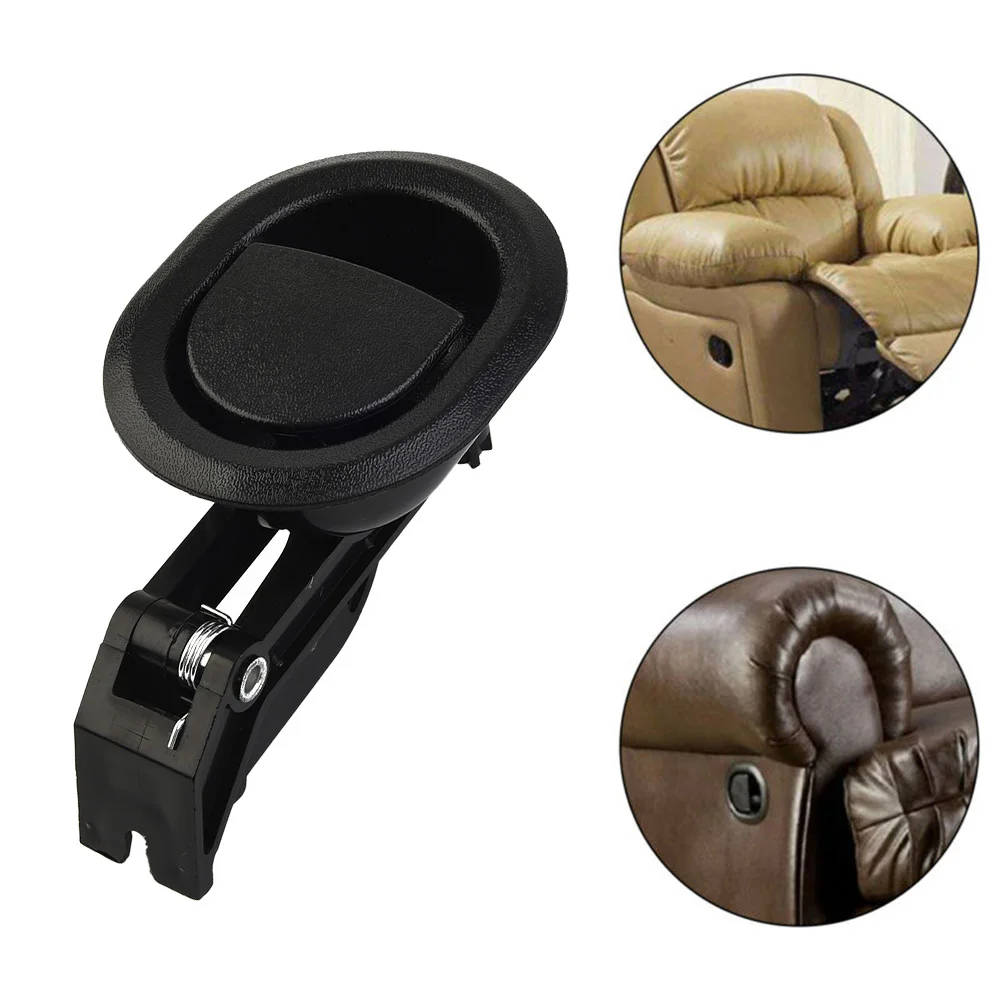 Furniture Hardware Latch - ソファとアームチェア用のユニバーサル交換用プルハンドル,ソファとアームチェア用の黒い家具アクセサリー,5mmケーブル付き,1個