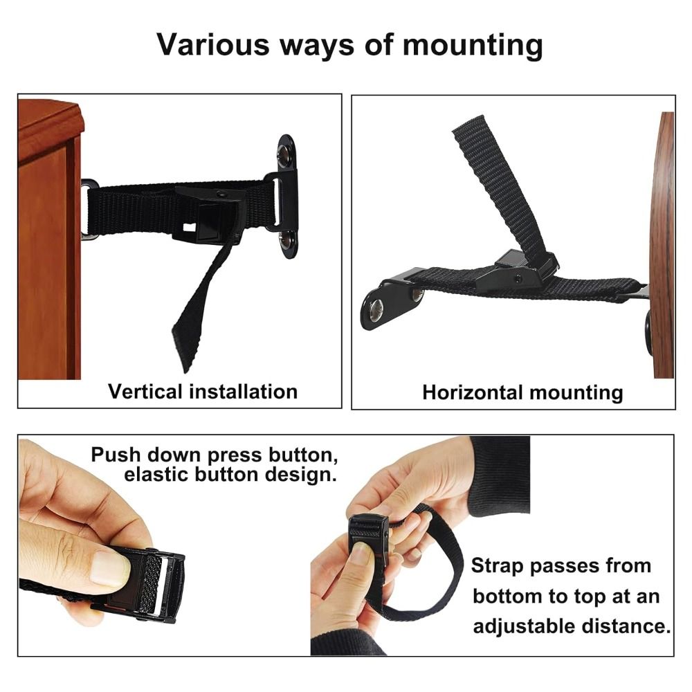 Furniture Hardware Latch - 簡単設置耐震家具アンカー調整可能なユニバーサル壁アンカーユニセックス耐震家具安全キット安全