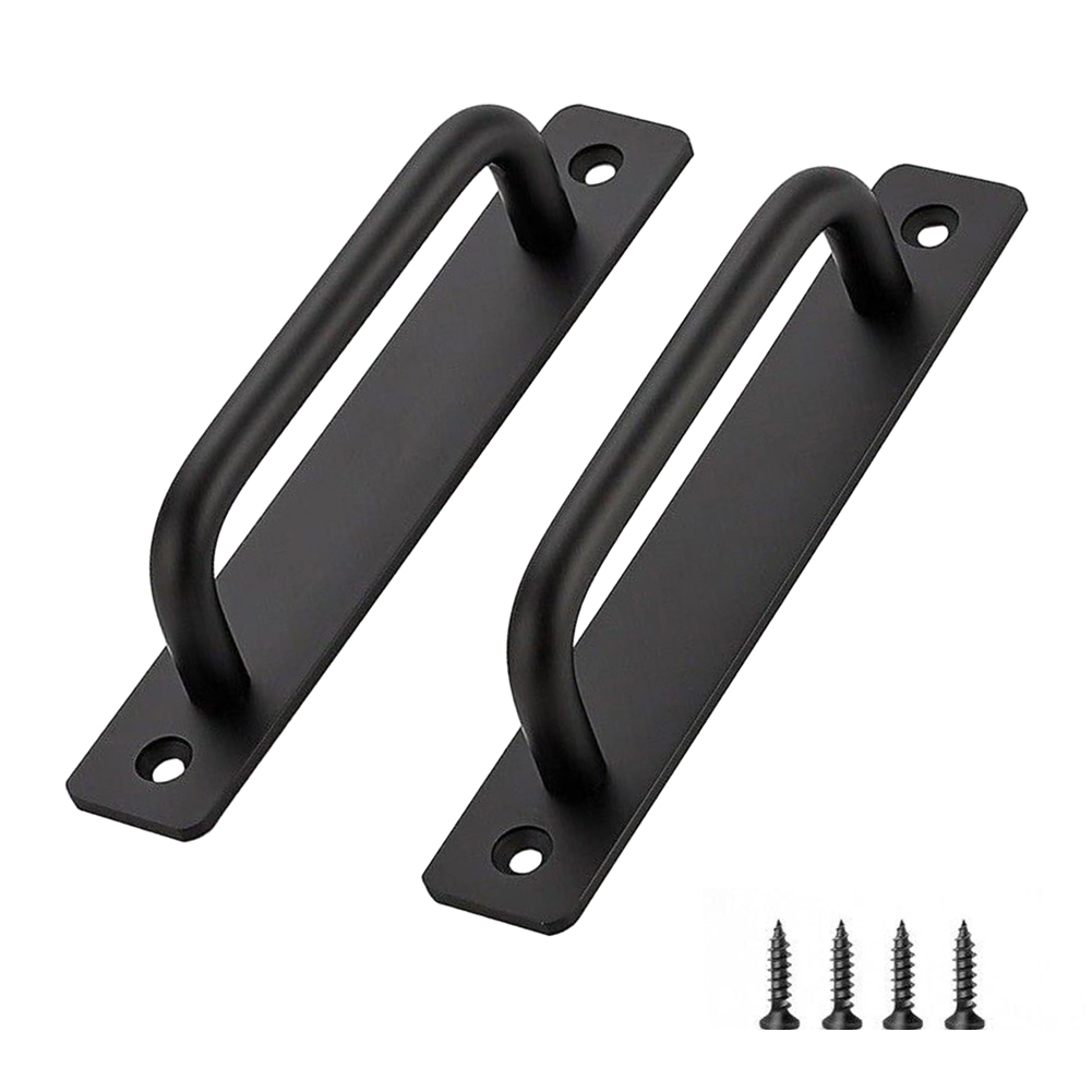 Furniture Hardware Black - 2 個ドアプルハンドルアルミ合金バルコニー窓引き戸ハンドル黒ゲート小屋ハンドル家具取手ハードウェア