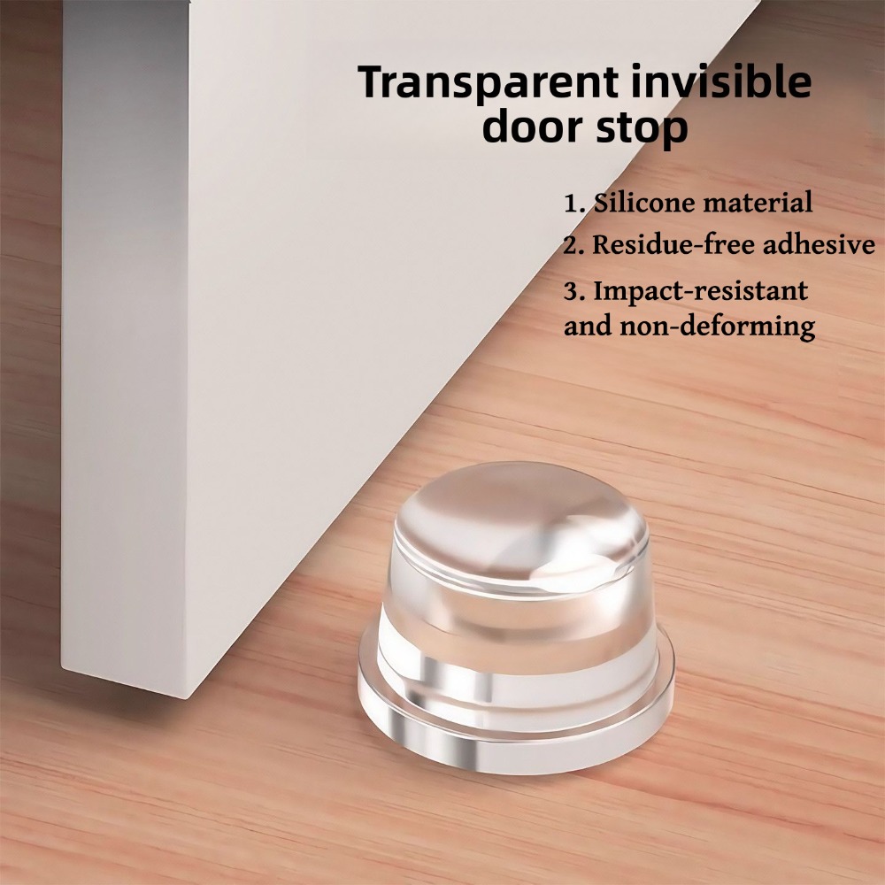 Furniture Hardware Latch - シリコーンドアストッパー壁プロテクター寝室のドアハンドルバンパー自己粘着アンチクラッシュパッド実用的な家具アクセサリー