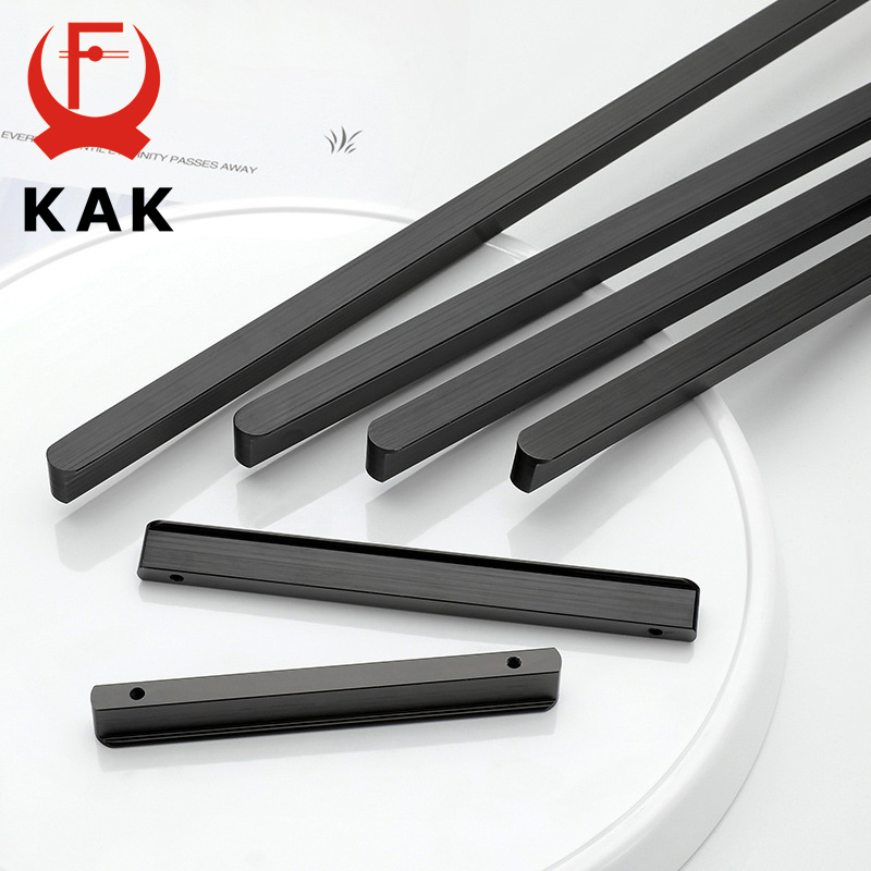 KAK アメリカンスタイル黒キャビネットハンドルアルミ合金キ - Furniture Hardware Black のレビューと価格