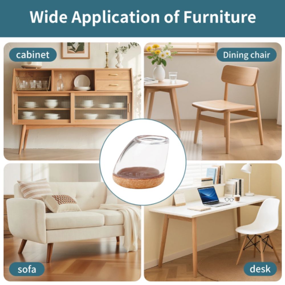 シリコン素材 シリコン製椅子脚プロテクター 15-25 °  - Furniture Leg Set のレビューと価格
