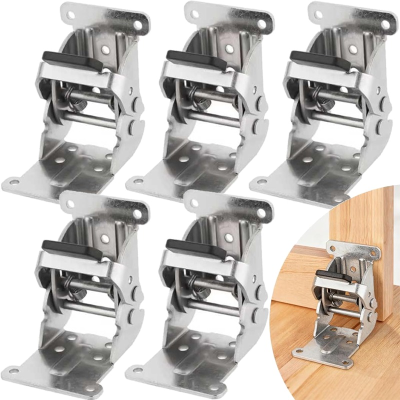セルフロック折りたたみヒンジ 90 度サポートブラケットコー - Furniture Hardware For Legs のレビューと価格