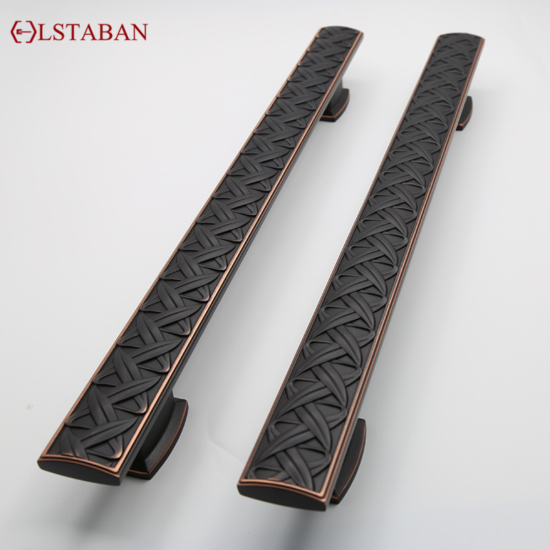 LSTABAN 現代北欧黒パターンドアハンドルヴィラハンドル - Furniture Hardware Black のレビューと価格