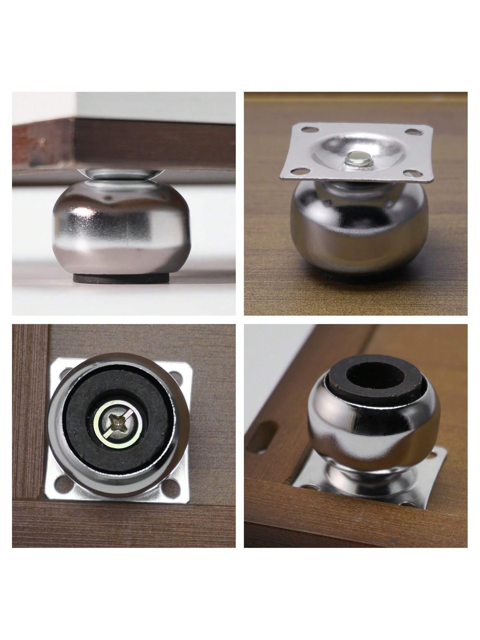 [金属製家具脚4個] 磨き上げられた金属製ミニ丸型ボール家具 - Furniture Leg Set のレビューと価格