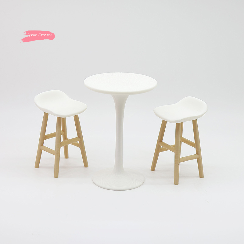 ミニチュアドールハウス高脚丸テーブルとバーチェアセットシミュ - Furniture Leg Set のレビューと価格