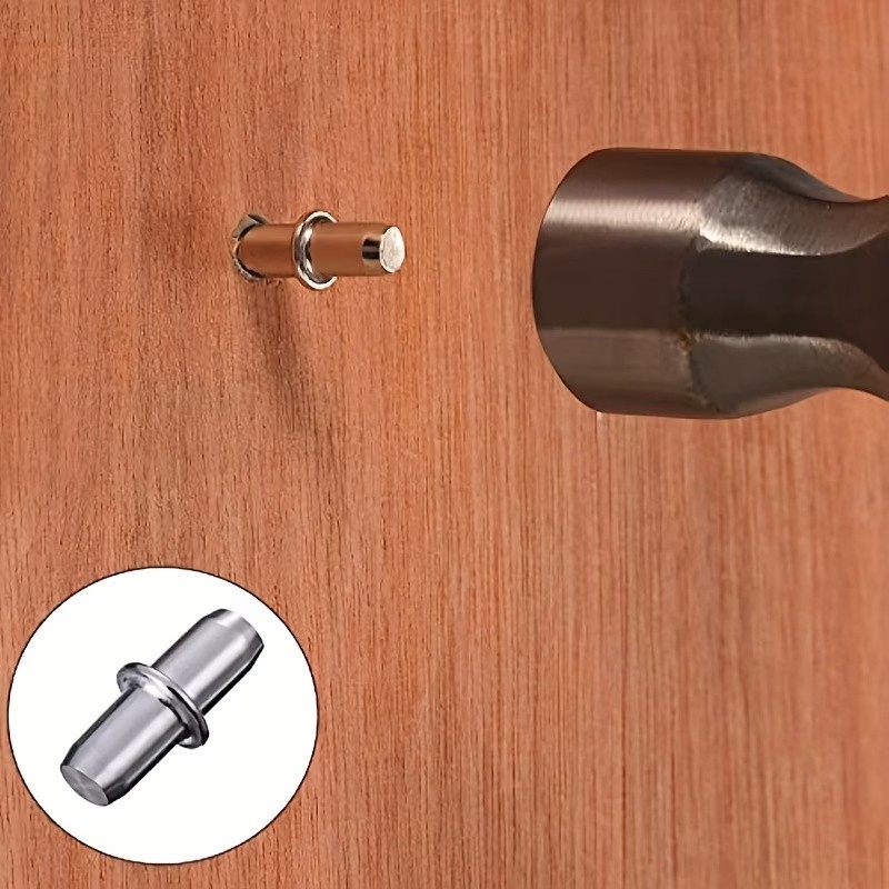本棚用層板固定ピン 21個、コンパクトなペグデザイン、鉄製金 - Furniture Hardware Material のレビューと価格
