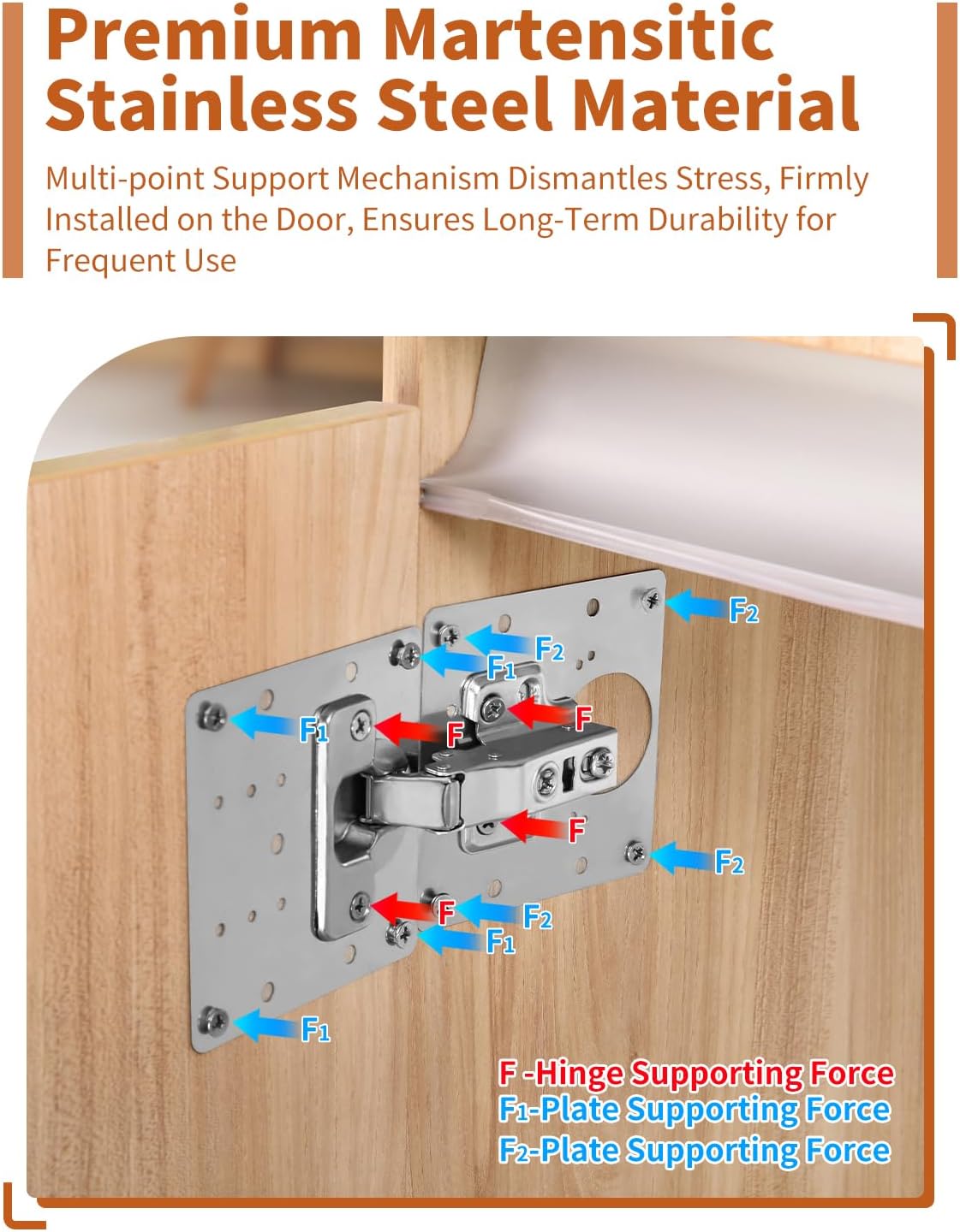 キャビネットヒンジ修理プレートキットステンレス鋼キッチン食器 - Furniture Hardware Repair のレビューと価格