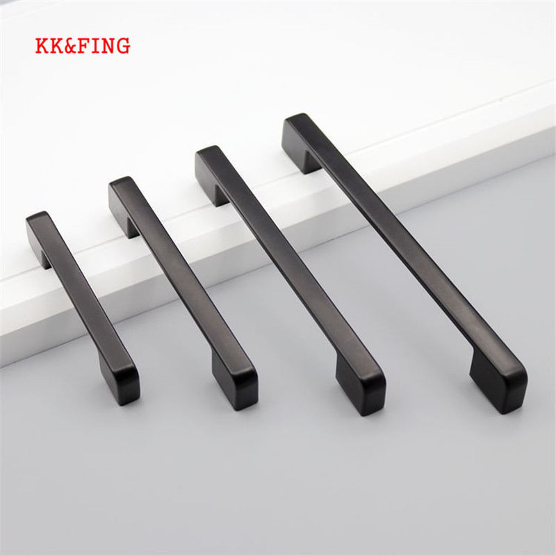 KK&FING アメリカンスタイルブラックアルミニウムキャビ - Furniture Hardware Black のレビューと価格