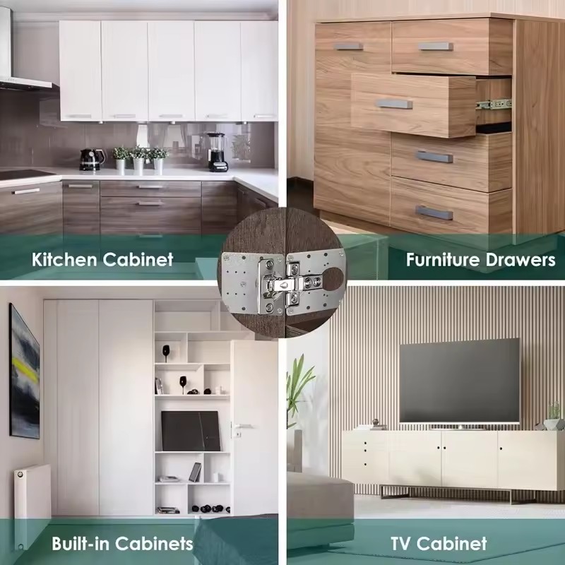 2/10 個セットヒンジ修理プレートキッチンキャビネットドア - Furniture Hardware Repair のレビューと価格