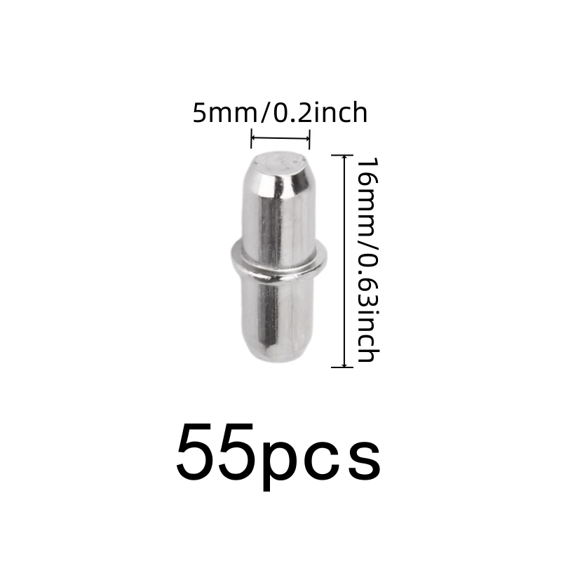 本棚用層板固定ピン 55個、コンパクトなペグデザイン、鉄製金 - Furniture Hardware Material のレビューと価格
