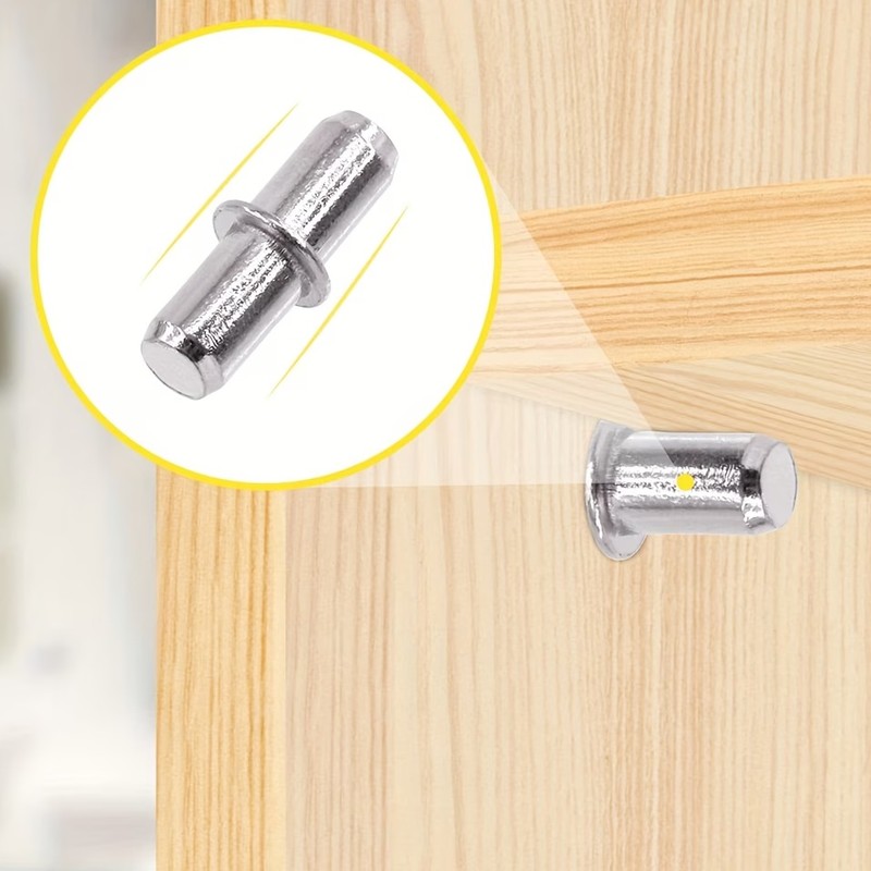 本棚用層板固定ピン 55個、コンパクトなペグデザイン、鉄製金 - Furniture Hardware Material のレビューと価格
