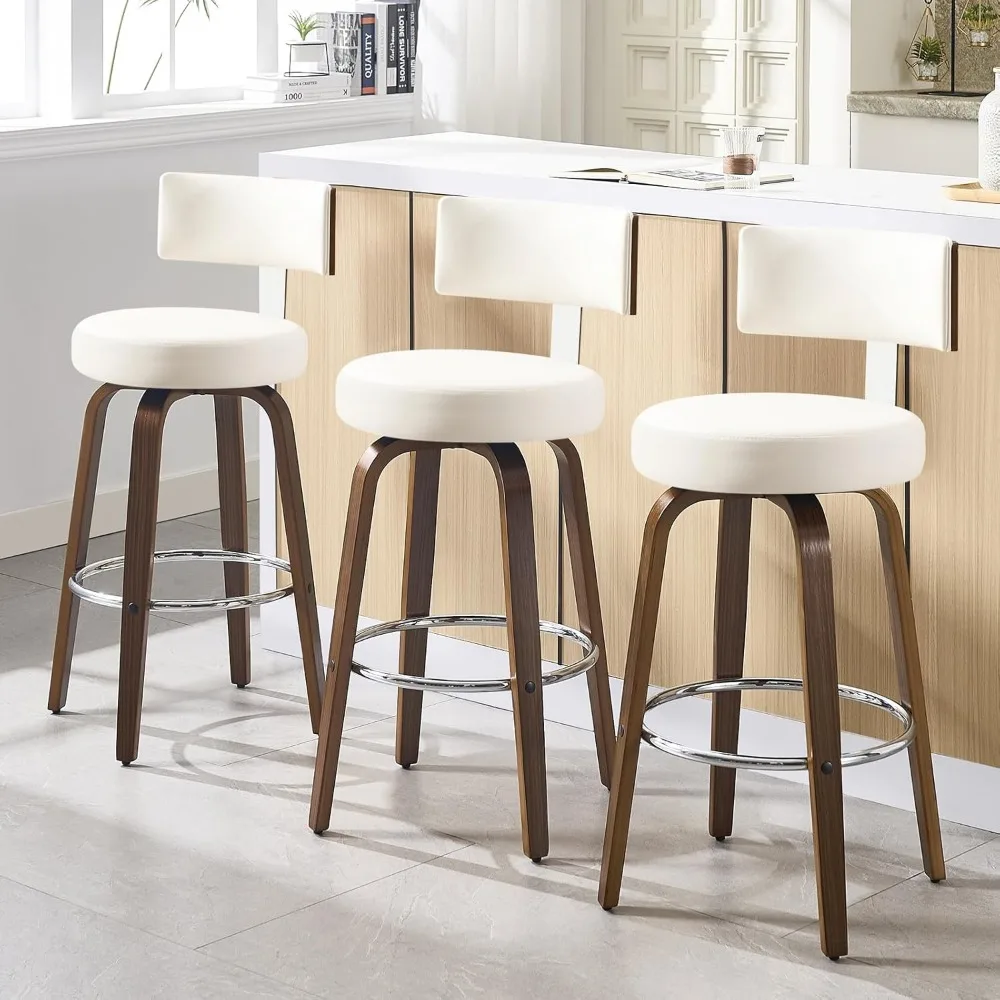 バーハイトバースツール3脚セット、フェイクレザーキッチン用ス - Furniture Leg Set のレビューと価格