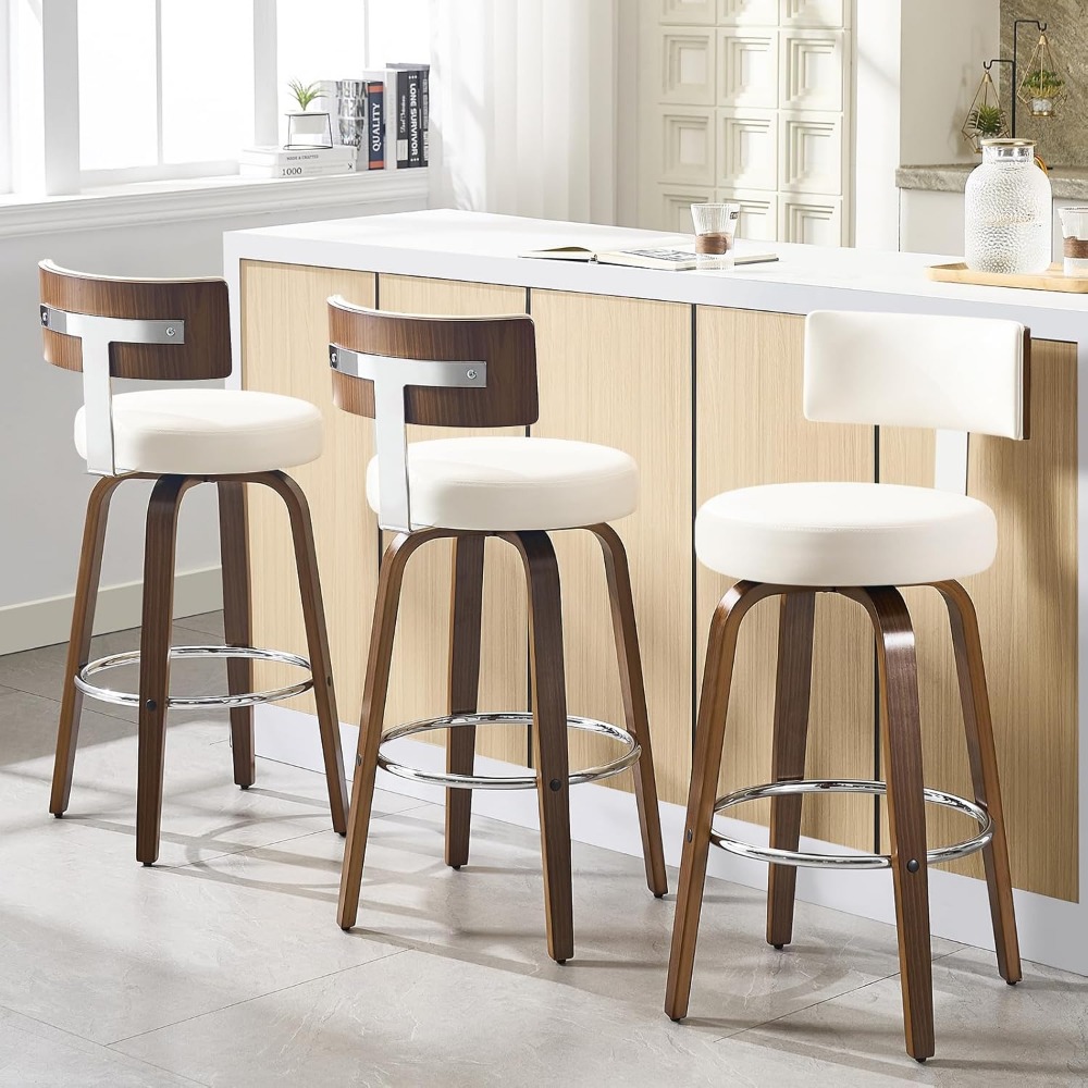 バーハイトバースツール3脚セット、フェイクレザーキッチン用ス - Furniture Leg Set のレビューと価格