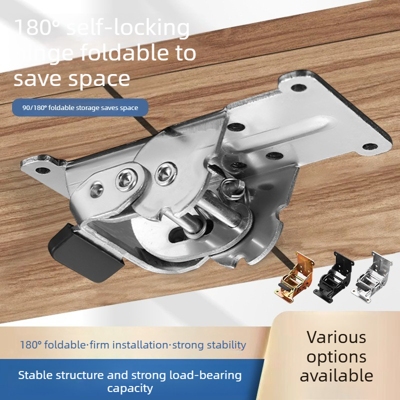 1個 180/90度折りたたみヒンジ セルフロック式テーブル - Furniture Hardware For Legs のレビューと価格