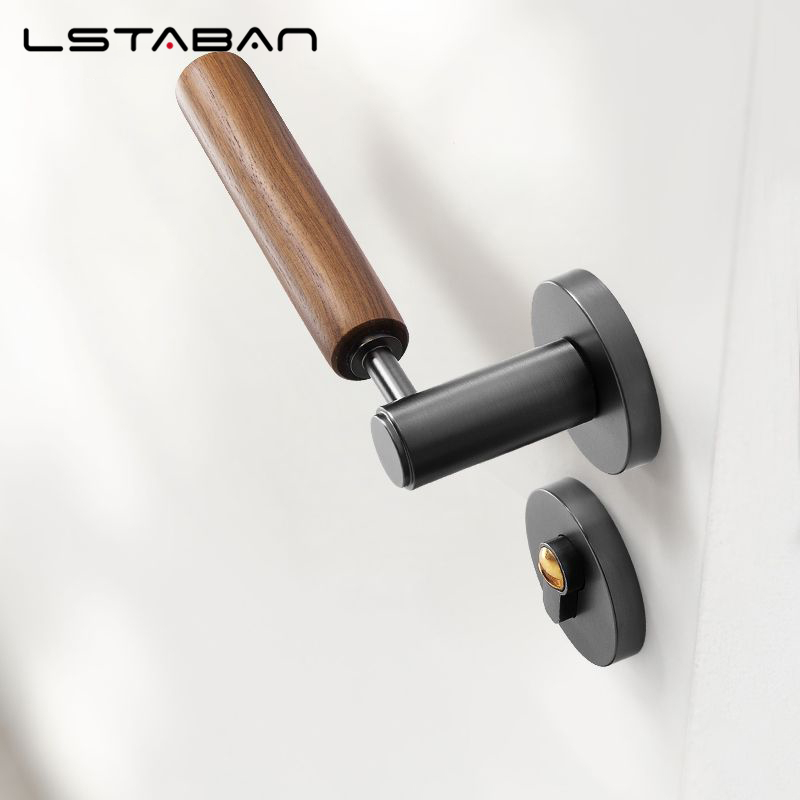 スプリットミュート盗難防止ドアロック北欧手作りクルミ材ハンド - Furniture Hardware Latch のレビューと価格