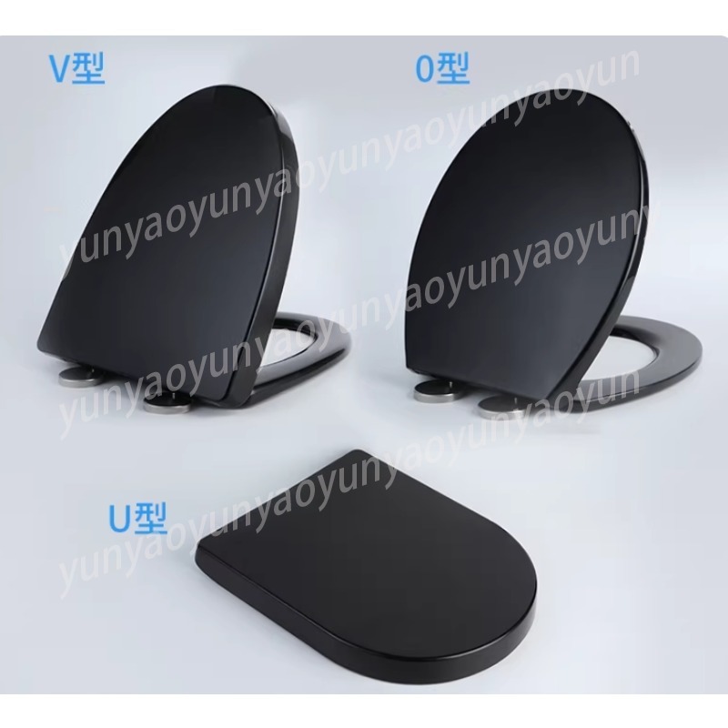 ユニバーサルブラックソフトクローズ便座、厚みのある静音ヒンジ - Soft Close Hinge のレビューと価格
