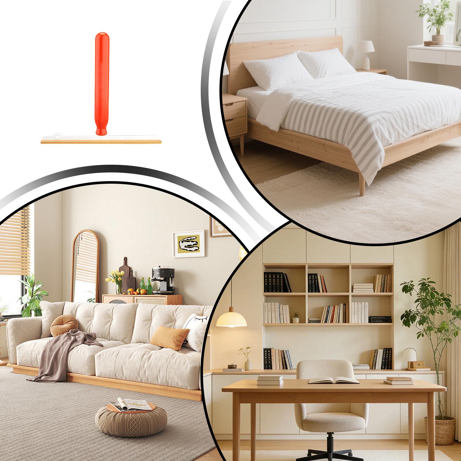 ペットの毛取り用カーペットレーキ 1個、持ち手付き、再利用可 - Furniture Hardware Latch のレビューと価格