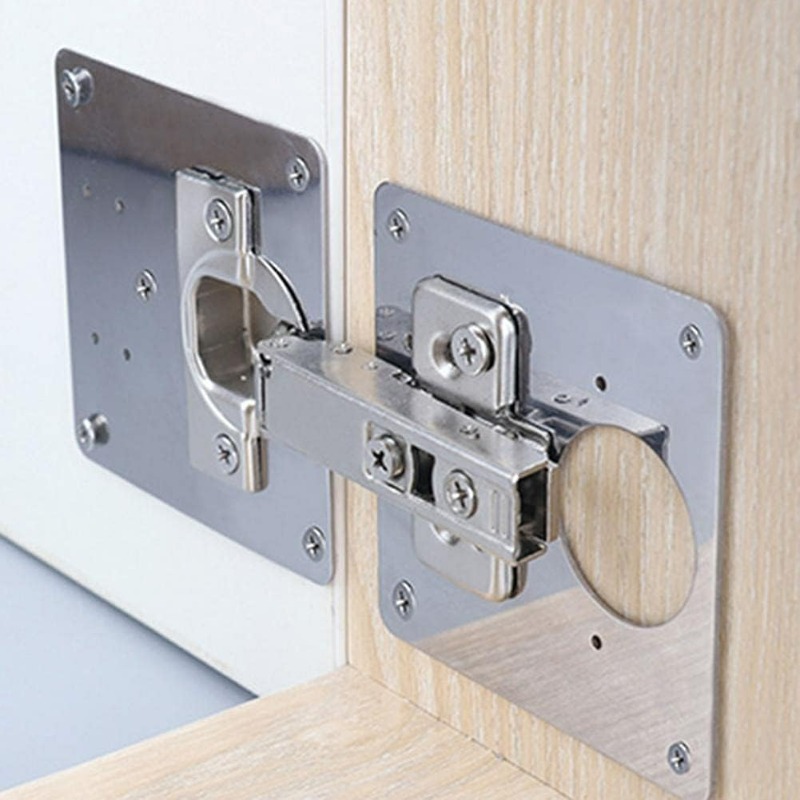 キャビネットドアヒンジ修理プレートステンレス鋼家具ヒンジ固定 - Furniture Hardware Repair のレビューと価格