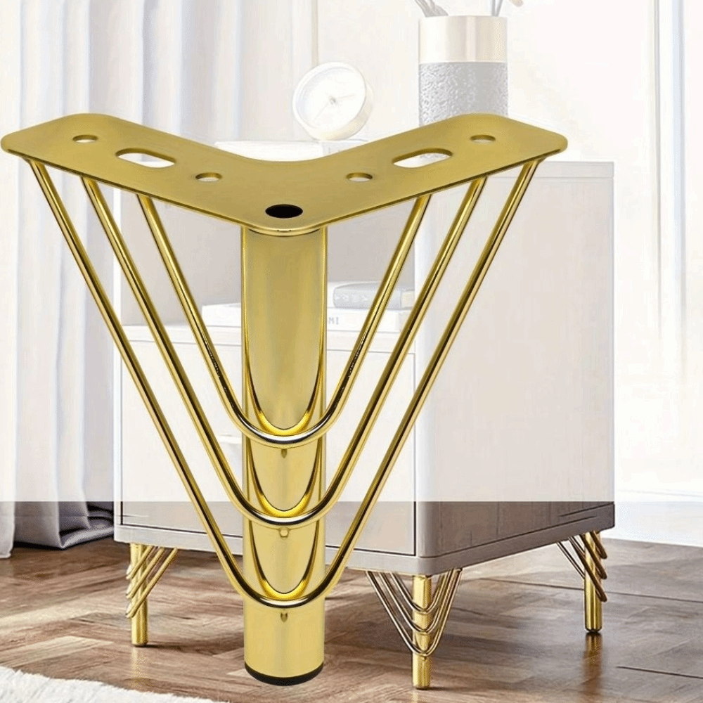 黄金色の家具の脚、厚みのあるデザイン、高さ15cm、家具金具 - Furniture Hardware Material のレビューと価格
