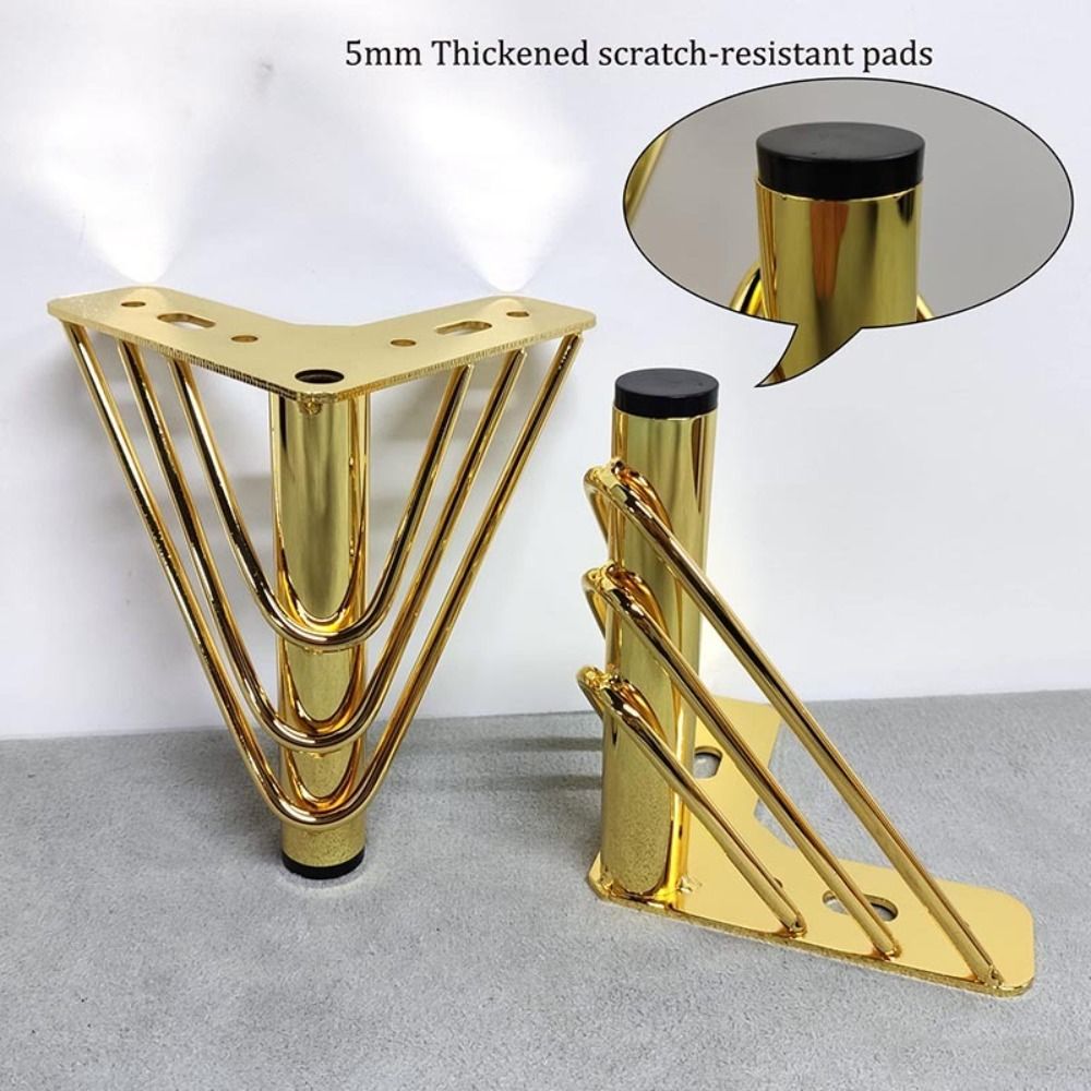 黄金色の家具の脚、厚みのあるデザイン、高さ15cm、家具金具 - Furniture Hardware Material のレビューと価格