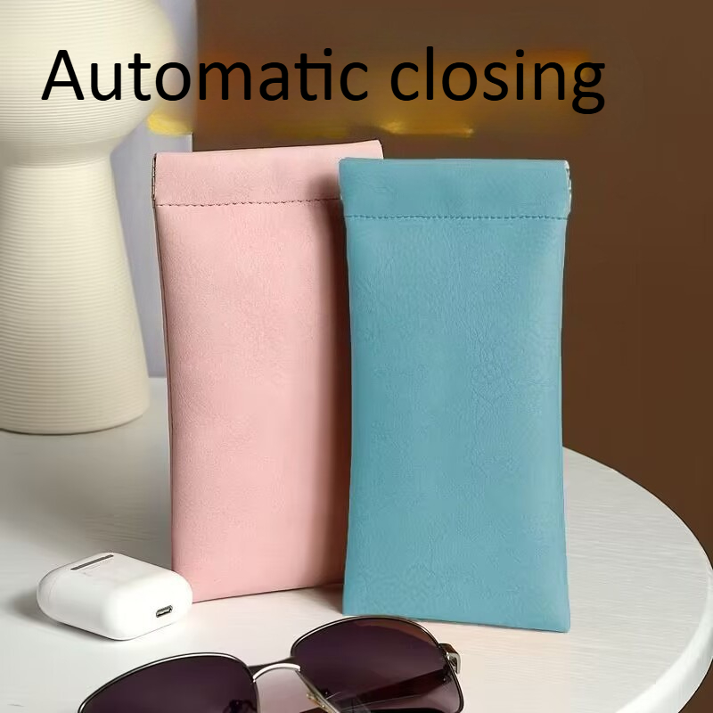 ユニセックスレザー眼鏡ケースポータブル自動閉鎖スプリングヒン - Soft Close Hinge のレビューと価格